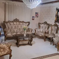 مبل استیل سلطنتی ۹ نفره با جلو مبلی|مبلمان خانگی و میز عسلی|رشت, دیانتی|دیوار