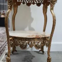 میز برنزی دو طبقه سنگین