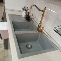 سینک گرانیتی|آب‌چکان و نظم‌دهنده ظروف|بهارستان, |دیوار