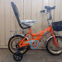 دوچرخه نارنجی و زرد درحدنو سایز۱۲