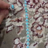 دستبند وانگشتر نقره فیروزه