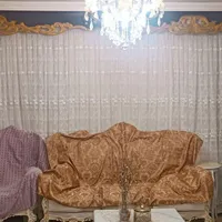پرده سفید طرح دار