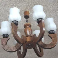 لوستر چوبی ۶ شاخه