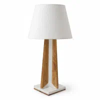 آباژور مدل پردیس چوب طبیعی و سنگ کوارتز