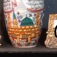 تنگ نقاشی قرآنی وقاب عکس قدیمی کلکسیونی فلزی