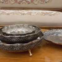 ظروف مس پایه برنج|صنایع دستی و سایر لوازم تزئینی|فولادشهر, C8|دیوار