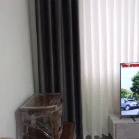 کنارپرده رنگ فیلی (طوسی) جنس درجه یک کالیفرنیا