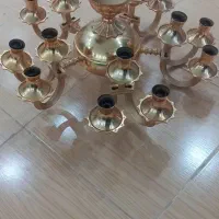لوستر طلایی پنج شعله|لوستر و چراغ آویز|اردبیل, |دیوار