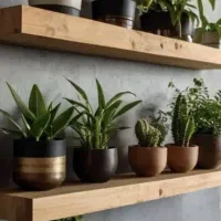 شلف چوبی دیواری