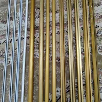 چوب پرده فلزی طلایی و سفیدسالم