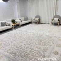 ۱عدد فرش 9 متری گل برجسته طوسی طلایی۱۲۰۰شانه|فرش|ورامین, شهرک مدرس|دیوار