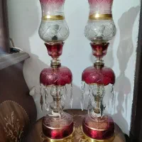 یک جفت شمعدان لاله ای