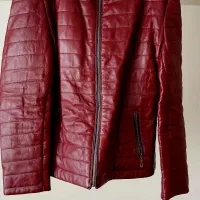 کاپشن چرم نوین چرم نو رنگ زرشکی 2XL|لباس|تهران, حسین‌آباد|دیوار