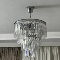 لوستر کریستالی نقره ای