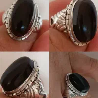 انگشتر کلکسیونی عقیق یمنی کهنه خطی باباقوری|جواهرات|تبریز, |دیوار