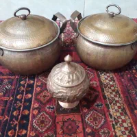 دوتا قابلمه ۴نفره بایک قندان مسی.