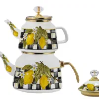 کتری قوری لعابی طرح ترک یونی هوم