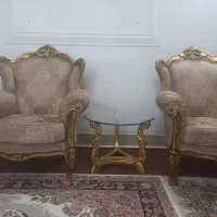 مبل سلطنتی۹نفره دسته متکایی با جلومبلی|مبلمان خانگی و میز عسلی|خوی, |دیوار