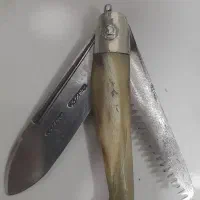 چاقو استاد حسینعلی میر عباسی ۲خط و ۲مهر دسته ش.ا.خ