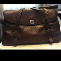 کیف دست دوز چرم شتر مرغ|کیف، کفش، کمربند|چالوس, |دیوار