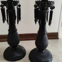 یک  جفت شمعدان کریستال