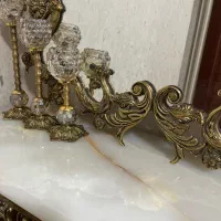 آیینه کنسول و ساعت برنز|مبلمان خانگی و میز عسلی|اسلام‌شهر, شهرک قائمیه|دیوار