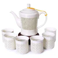 سرویس چای و قهوه چینی لانه زنبوری