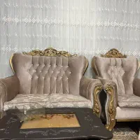 مبل 7نفره سلطنتی همراه میزعسلی و جلومبلی|مبلمان خانگی و میز عسلی|بندر انزلی, پردیس|دیوار