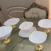 ست ارکوپال لب طلایی ۵ تیکه مناسب جهیزیه|ظروف سرو و پذیرایی|تبریز, |دیوار