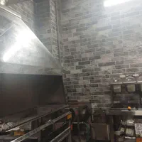 منقل ذغالی با هود و دمنده .تخته کار