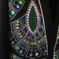 مانتو سوزن دوزی طاووسی مجلسی|لباس|برازجان, |دیوار