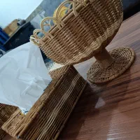 ست ارغوان بافی جامیوه ای ودسمال کاغذی