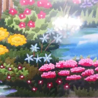 تابلوی گل دوزی شده با دست