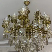 لوستر ۶شاخه ۱۲ شعله برنز