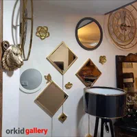 اینه لوزی و پروانه قاب دار کار تمیز|آینه|مشهد, سرافرازان|دیوار