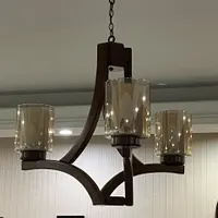 لوستر سه شاخه چوبی درحد نو