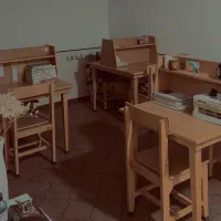 میز مطالعه کتابخانه دونفره