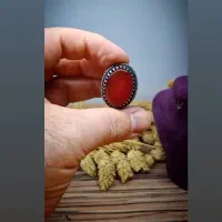 انگشتر نگین عقیق سرخ یمنی|جواهرات|رشت, خرسندی|دیوار