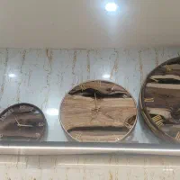 ساعت چوبی موتور آرام گرد