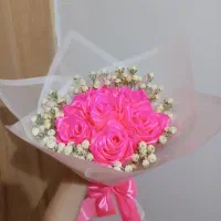 دسته گل روبانی