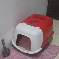 ظرف خاک مسقف لوازم گربه وسایل گربه