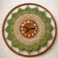 ساعت ماندالا ..دیوارکوب دست بافت
