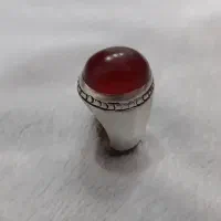 انگشتر عقیق یمنی کلوخه قدیمی