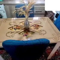 میز ناهار خوری ۴ نفره مروت کاری شده*