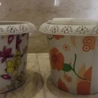 گلدون پلاستیکی گلدار