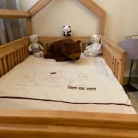 تخت نوزاد مونته سوری روستیک (چوب روسی )با خوشخواب