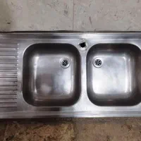 سینک ظرفشویی دو لگن|آب‌چکان و نظم‌دهنده ظروف|تهران, جیحون|دیوار