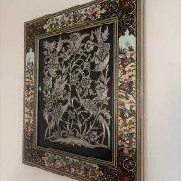 تابلو نقره کوب خاتم کاری