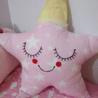 روتختی  و کوسن و بالشت تم ابر و ستاره سالم و تمیز|سرویس روتختی|باغستان, |دیوار