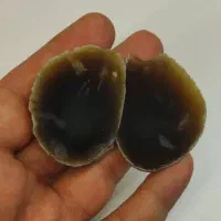 سنگ توپی راف عقیق خرمایی معدنی اصل ( تراش خورده )